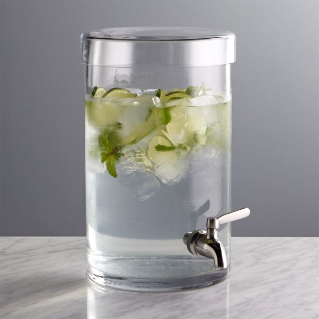 Glass Drink Dispenser + Reviews Crate and Barrel