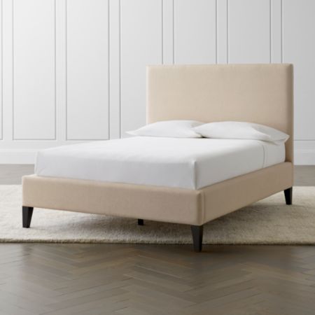 Cole Full Upholstered Bed Without Nailheads Crate And Barrel