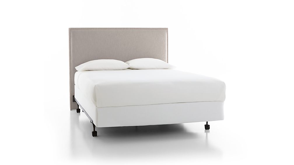 Cole Upholstered Grey Headboard Crate and Barrel