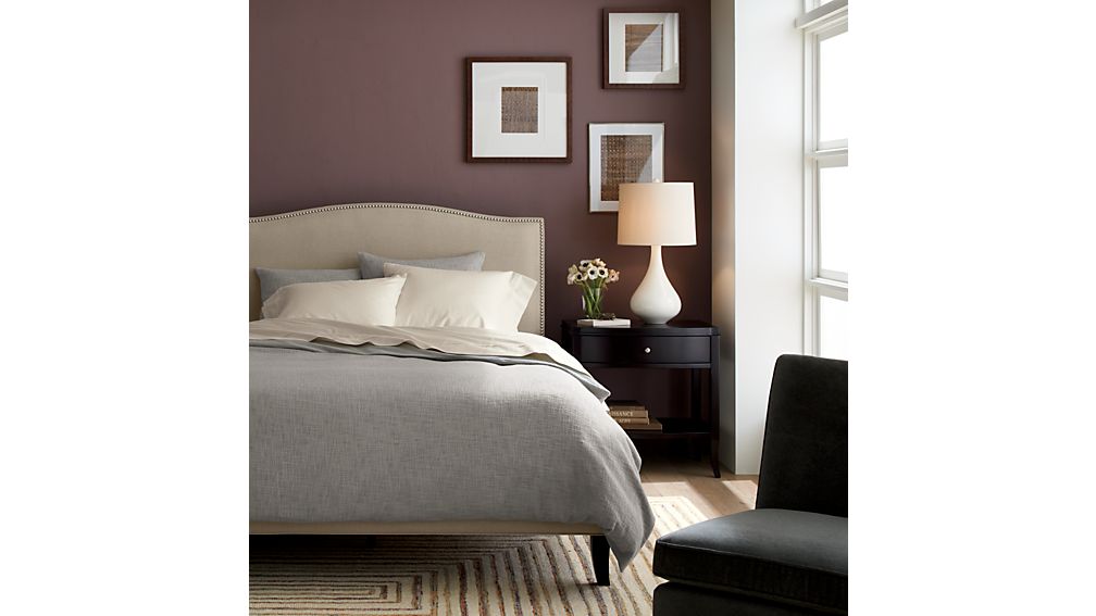 Colette Natural Upholstered Bed Crate and Barrel