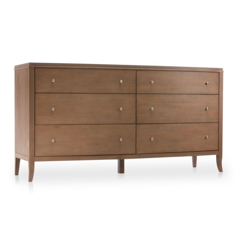 Colette Driftwood 6-Drawer Dresser + Reviews | Crate and Barrel