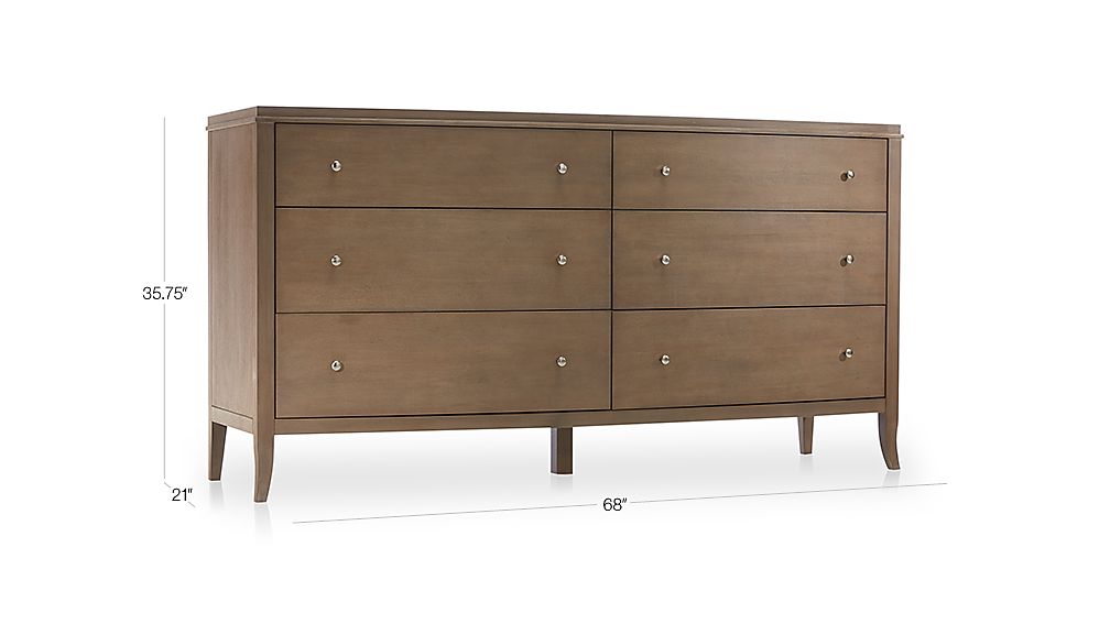Colette Driftwood 6Drawer Dresser + Reviews Crate and Barrel