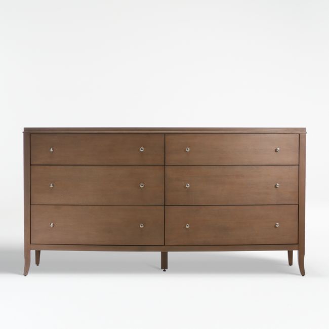 Online Designer Bedroom Colette Driftwood 6-Drawer Dresser