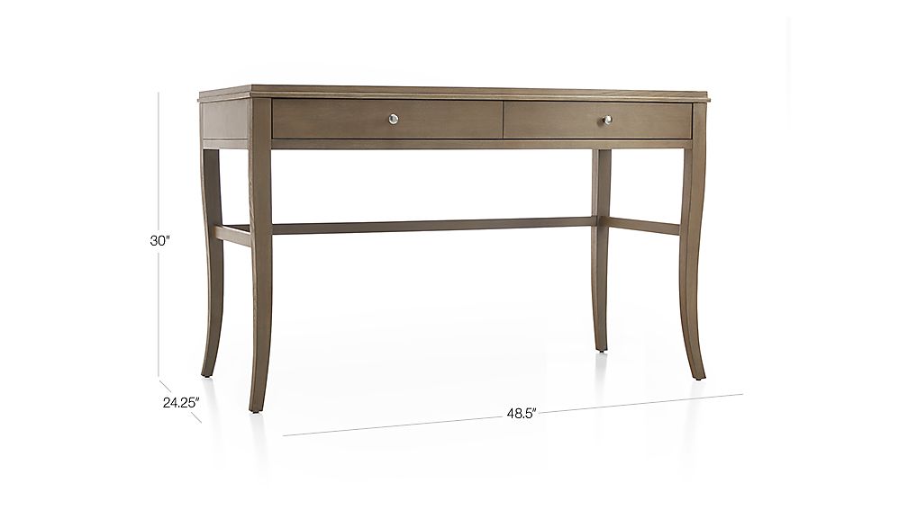 Colette Driftwood Vanity Table Desk Reviews Crate And Barrel Tap To Zoom Image With Dimension For Colette Driftwood Vanity Table Desk
