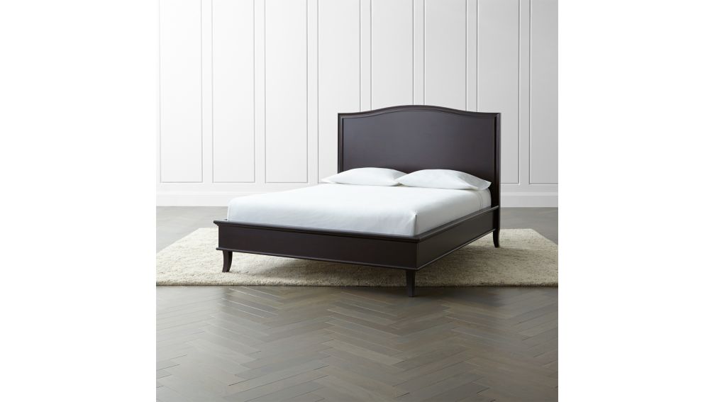 Colette Espresso Queen Bed + Reviews Crate and Barrel