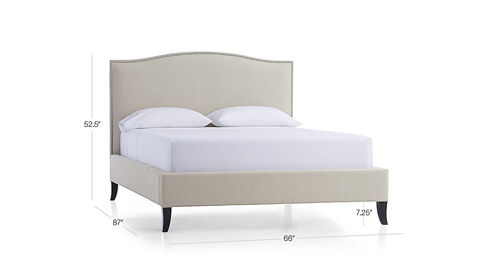 Colette Natural Upholstered Bed Crate and Barrel