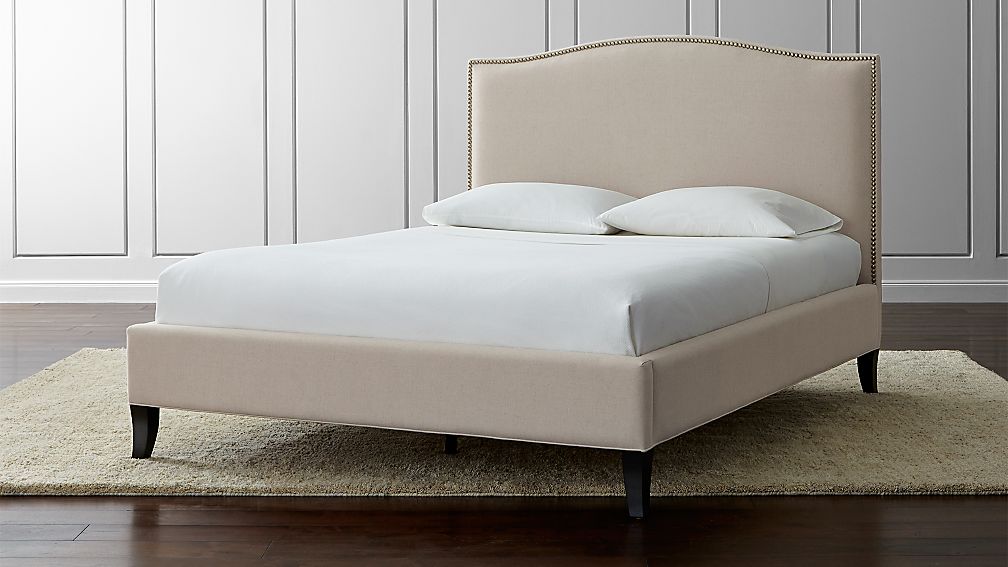 Colette Natural Upholstered Bed  Crate and Barrel