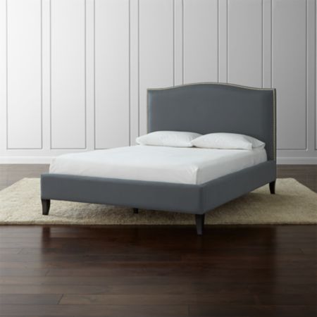 Colette Grey Upholstered Bed Crate And Barrel