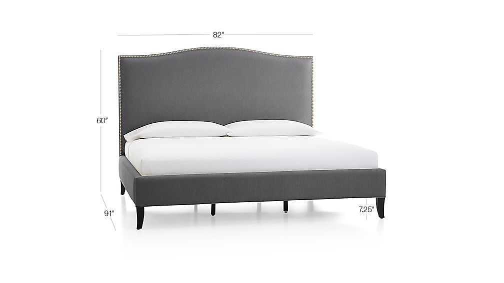 Colette King Upholstered Bed 60" + Reviews Crate and Barrel