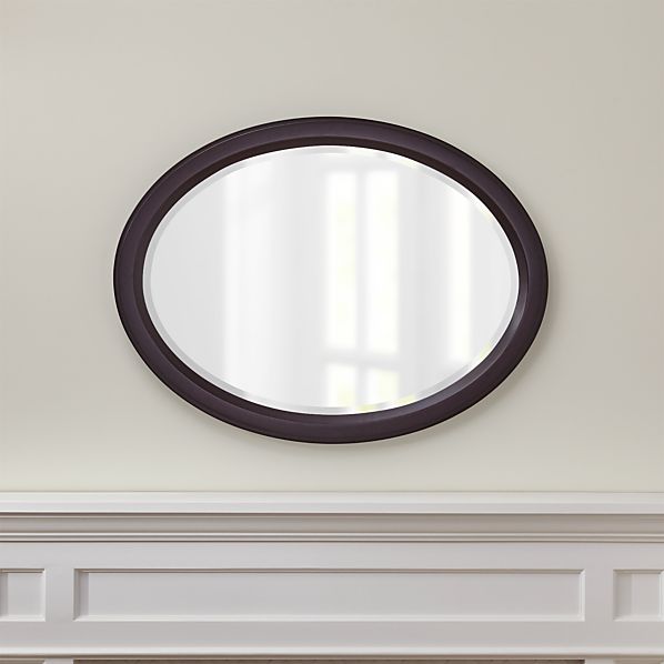 Colette Espresso Oval Wall Mirror