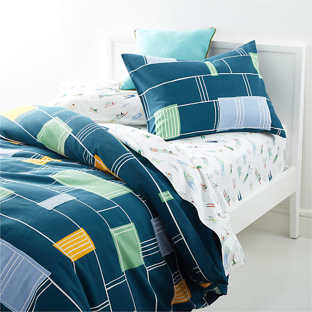 teal kids bedding