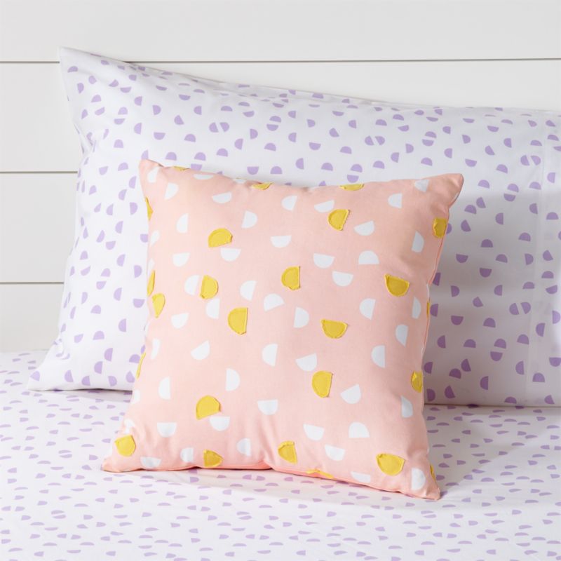 Patterned Pink Throw Pillow Crate And Barrel
