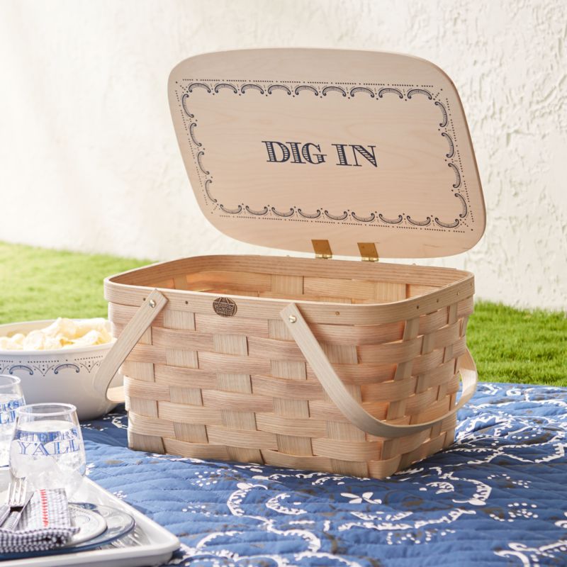 Cookout Peterboro Picnic Basket Reviews Crate And Barrel