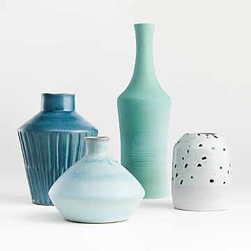 Decorative Vases Glass And Ceramic Crate And Barrel
