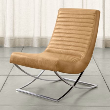 Cooper Armless Leather Chair Reviews Crate And Barrel