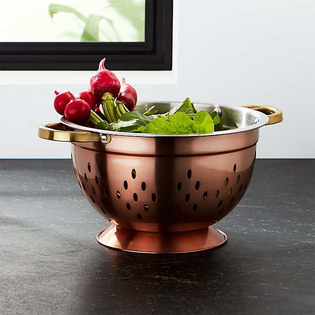 Copper Colander Crate and Barrel