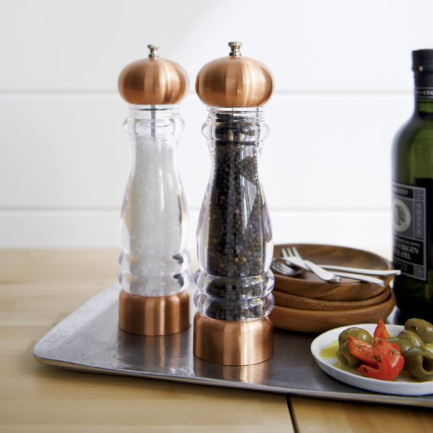 Copper Pepper Mill in Salt & Pepper + Reviews Crate and Barrel