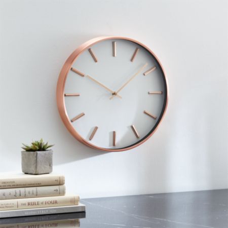 Copper Wall Clock Reviews Crate And Barrel