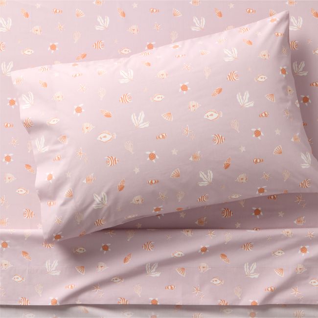 Coral Reef Dreams 100% Organic Cotton Kids Twin Sheet Set