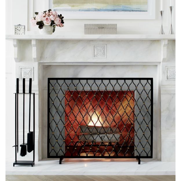Corbett Bronze Fireplace Screen Crate and Barrel
