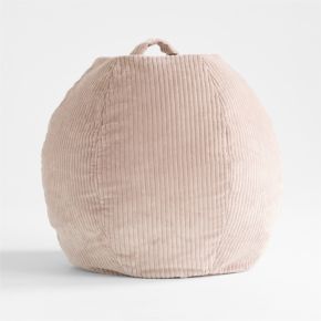Image of Dusty Mauve Small 30" Organic Cotton Corduroy Kids Lounge Bean Bag Chair