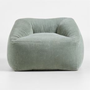 Image of Verte Green Organic Cotton Velvet Corduroy Kids Lounge Chair