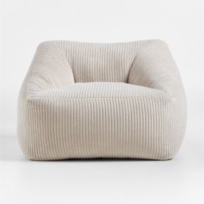 Image of Stone Tan Velvet Corduroy Kids Lounge Chair