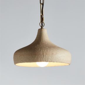 Corfu Small Cream Ceramic Pendant Light