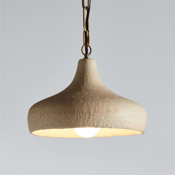 Corfu Small Cream Ceramic Pendant Light