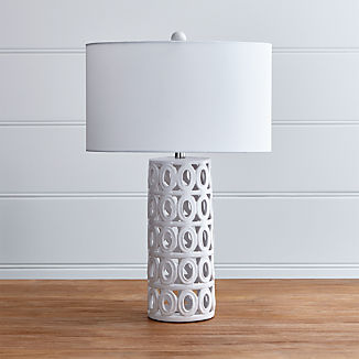 Cote White Ceramic Table Lamp