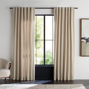 Organic Cotton Natural Taupe Window Curtain Panel 52