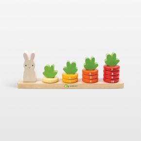 Image of Tender Leaf Wooden Baby Counting Carrots Toy