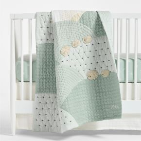 Image of Counting Sheep 100% Organic Cotton Baby Crib Quilt