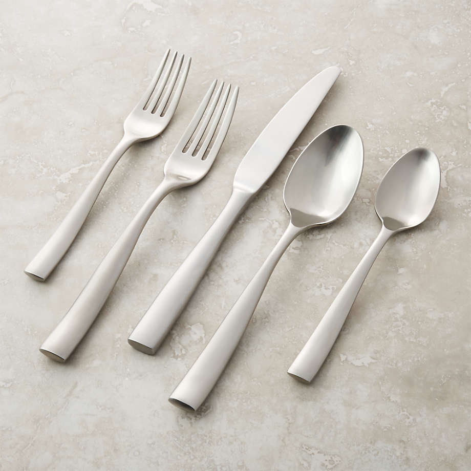 Couture Satin 20Piece Flatware Set + Reviews Crate and Barrel