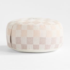 Image of Cove Pink and Purple Checkered Kids Floor Cushion