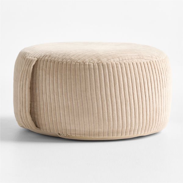 Stone Tan Velvet Corduroy Kids Floor Cushion