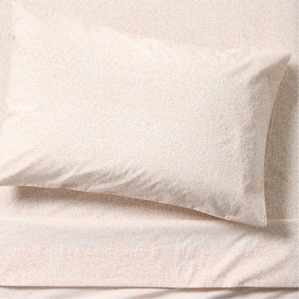 CozyCloud Organic Cotton Mini Floral Elegant Pink Twin XL Sheet Set