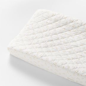 Image of Cozy Cloud Twinkle Savannah Yellow Washed Organic Cotton Baby Changing Pad Cover