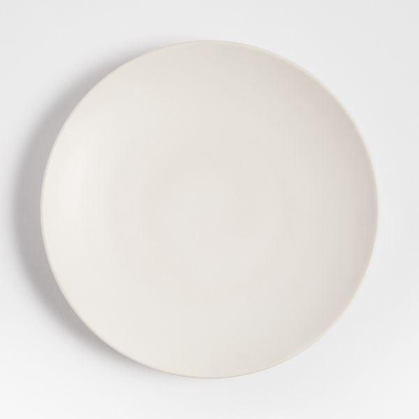 Craft Linen Cream Stoneware Flat Dinner Plate