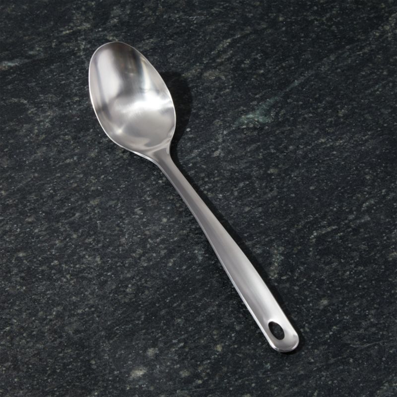 Crate and Barrel Brushed Stainless Steel Spoon + Reviews Crate and Barrel