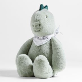Image of Crate Cuddlies Large Green Dinosaur Kids Stuffed Animal