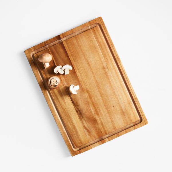 Crate & Barrel Acacia Wood Cutting Board 18