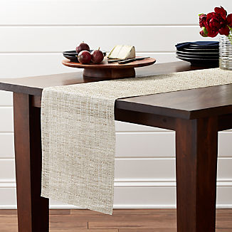 Table Runners Linen Cotton Polyester Crate And Barrel Chilewich Crepe Neutral 72 Table Runner