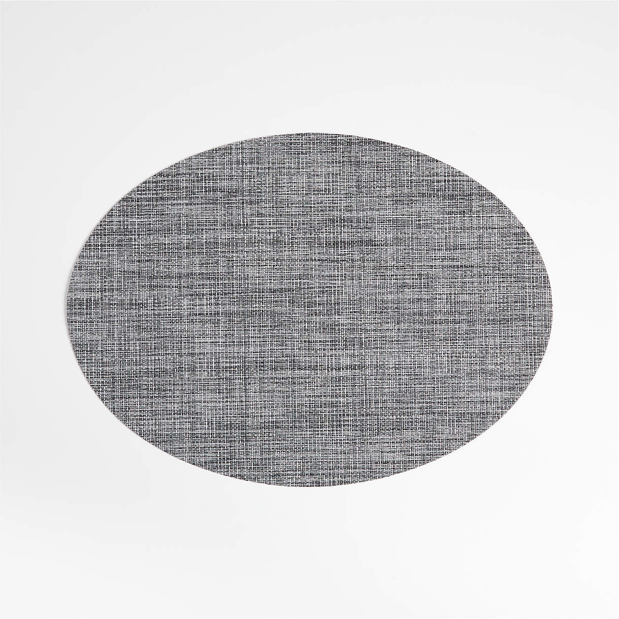 Chilewich Oval Crepe Grey Vinyl Placemat + Reviews Crate and Barrel