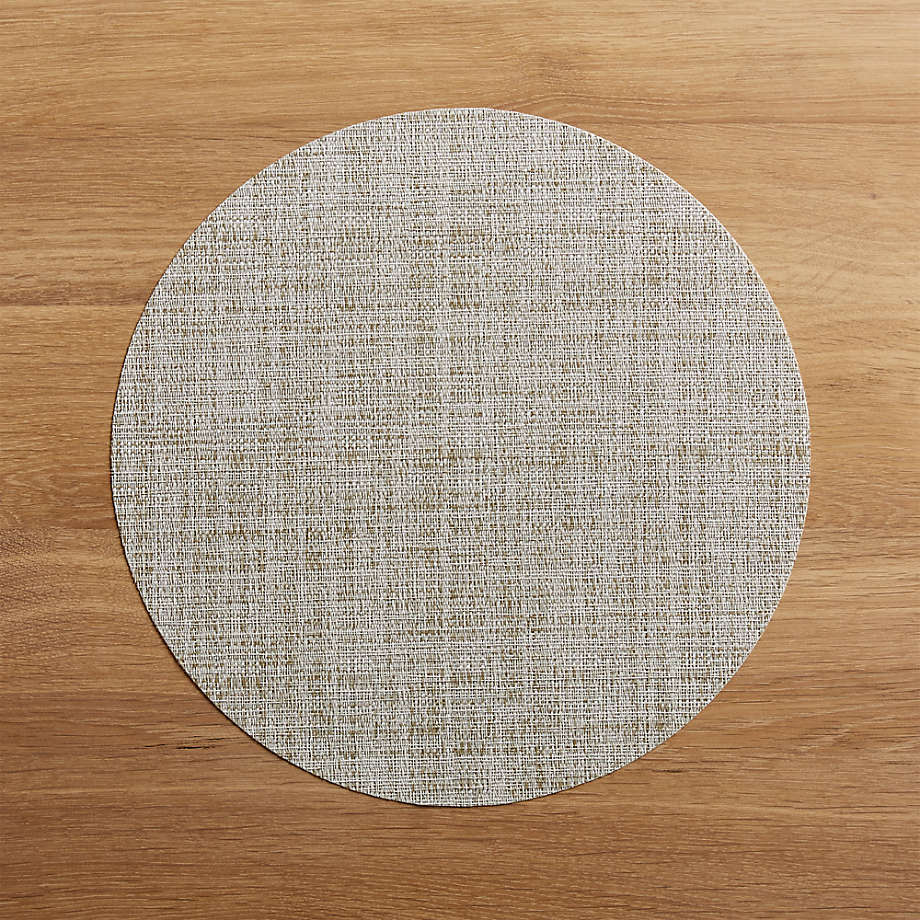 Chilewich Round Crepe Neutral Vinyl Placemat + Reviews Crate and