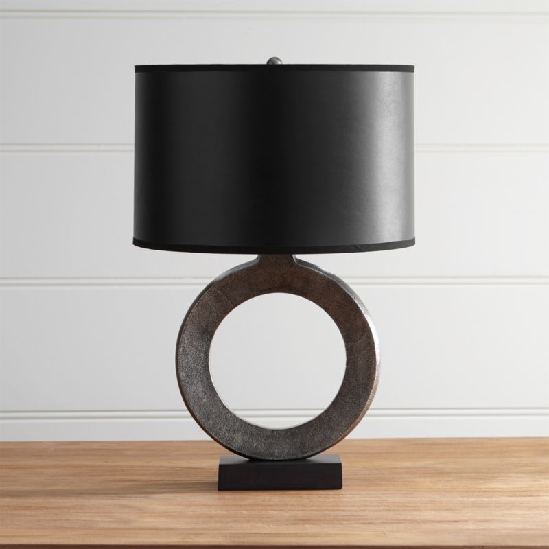 Crest Table Lamp with Black Shade + Reviews | Crate and Barrel