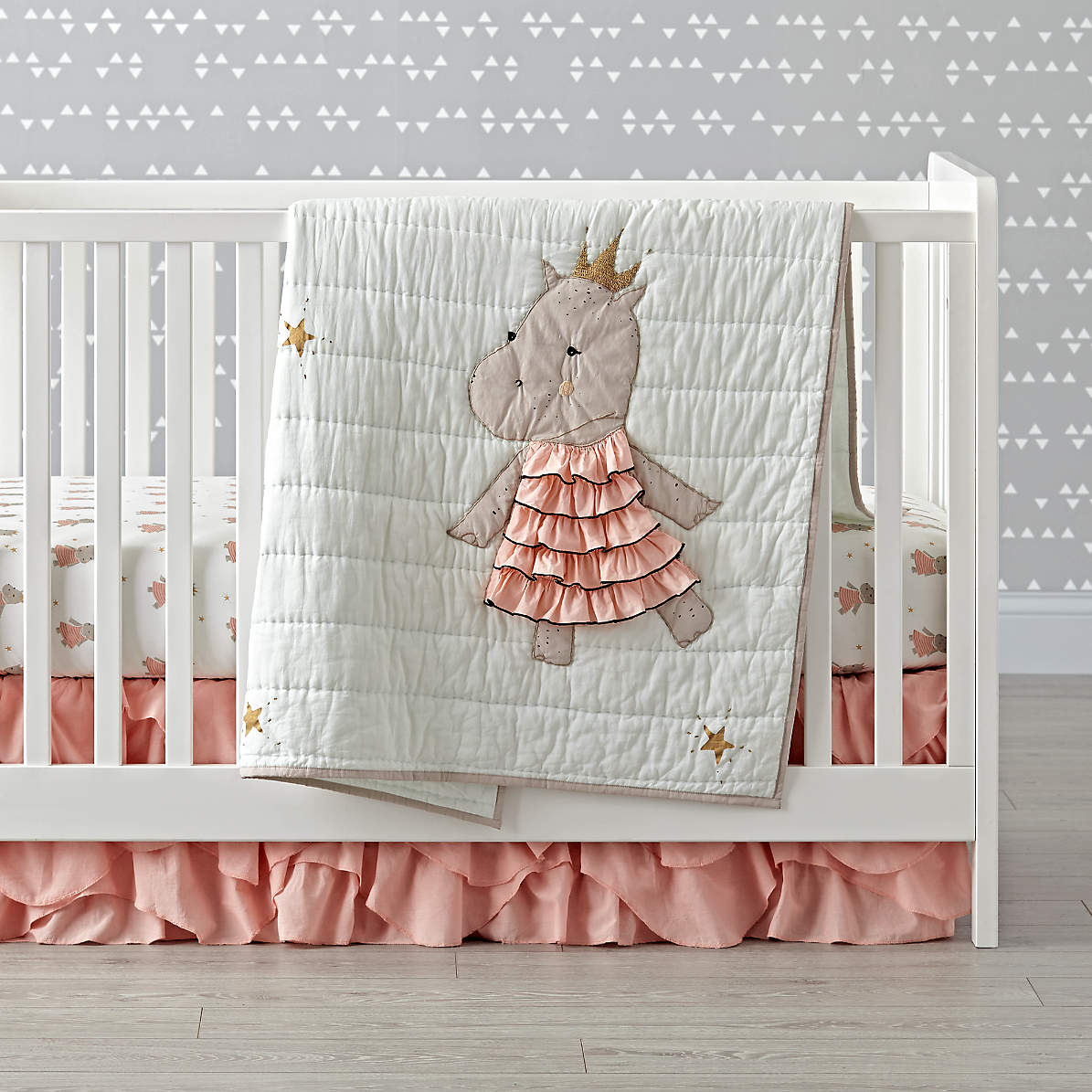 royal hippo crib bedding
