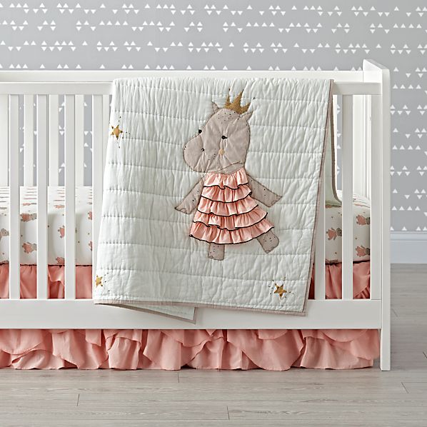 royal hippo crib bedding