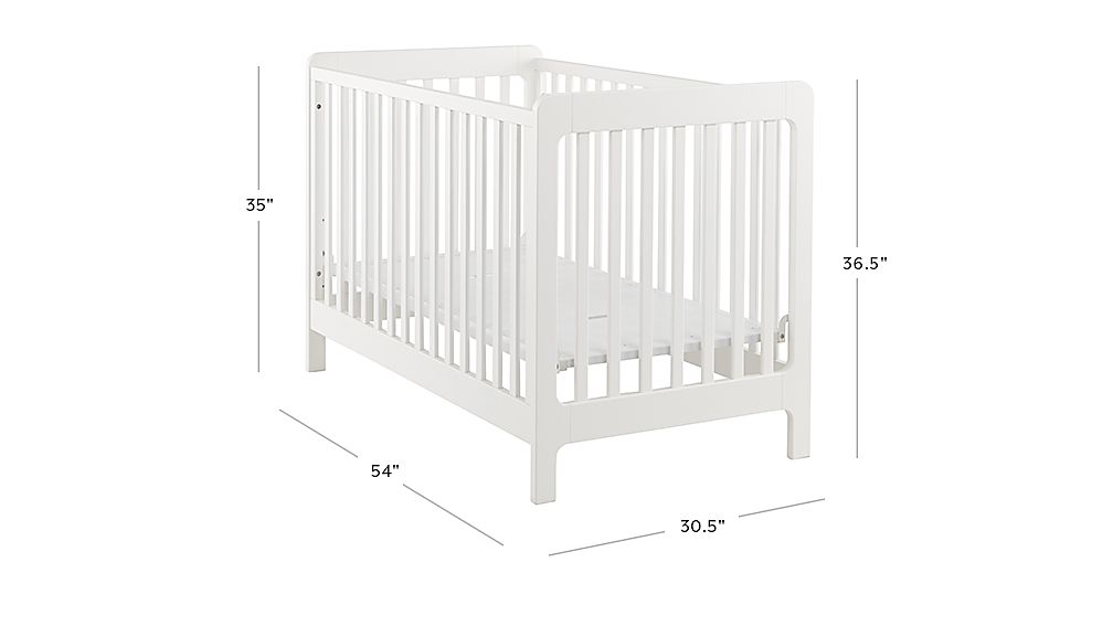 Carousel White Crib + Reviews Crate and Barrel
