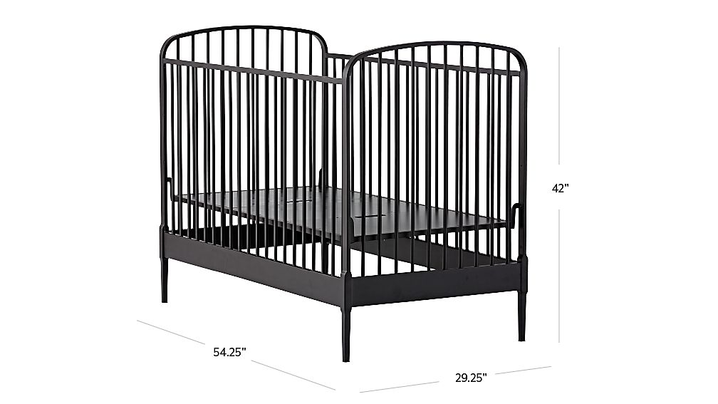 Larkin Black Metal Crib Crate and Barrel